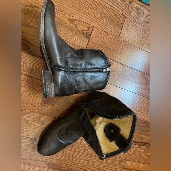 Frye leather ankle western boot - Picture 6 of 8